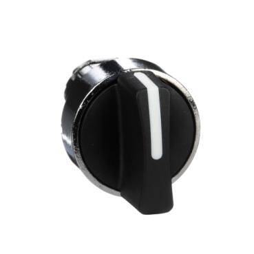 Schneider Electric ZB4BD5, Harmony XB4, Selektör anahtar başlığı, metal, siyah, Ã˜22, 3 pozisyonlu, merkeze Yay Geri Dönüşlü - 1