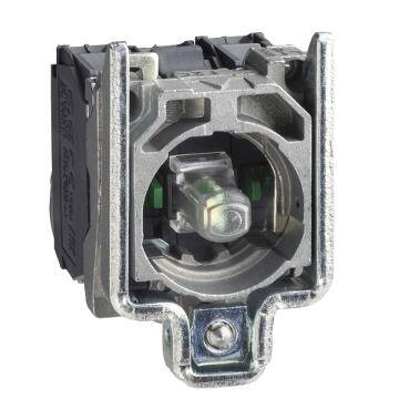 Schneider Electric ZB4BW0M45, Harmony XB4, Gövde/sabitleme bileziğine sahip ışık bloğu, metal, kırmızı, entegre LED, 230...240 V AC, 1 NO + 1 NC - 1