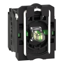 Schneider Electric ZB5AW0B13, Komple gövde/kontak tertibatı ve aydınlatma bloğu, Harmony XB5, plastik, beyaz, entegre LED, gövde/sabitleme bileziği, 2NO, 24V AC/DC