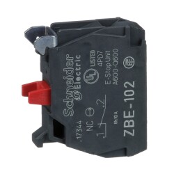 Schneider Electric ZBE102, başlık için tek kontak bloğu 1NK vida kelepçesi terminali