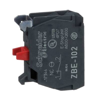 Schneider Electric ZBE102, başlık  için tek kontak bloğu 1NK vida kelepçesi terminali - 1