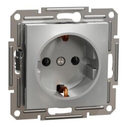 Schneider Electric EPH2900161, Asfora Alüminyum Topraklı Çerçevesiz Priz - Schneider