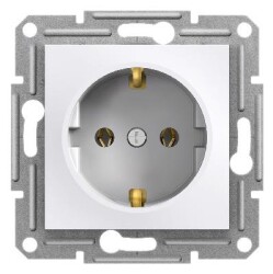 Schneider Electric EPH2970121, Asfora Beyaz Topraklı Priz - Schneider