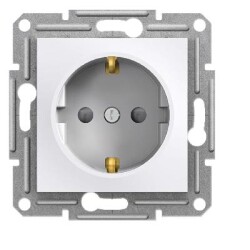 Schneider Electric EPH2970221, Asfora Beyaz Çocuk Korumalı Çerçevesiz Priz