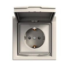 Schneider Electric EPH3100323, Efes Krem IP44 Kapaklı Çocuk Korumalı Priz