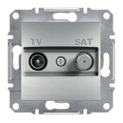 Schneider Electric EPH3400161, Asfora Alüminyum 1dB Sonlu TV SAT Prizi - Schneider