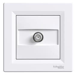 Schneider Electric EPH3700121, Asfora Beyaz 1dB Sonlu Çerçeveli SAT Prizi