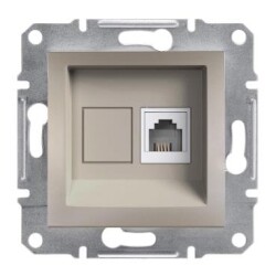 Schneider Electric EPH4100169, Asfora Bronz Tekli RJ11 Çerçevesiz Telefon Prizi