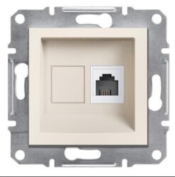 Schneider Electric EPH4170123, Krem Tekli RJ11 Çerçevesiz Telefon Prizi