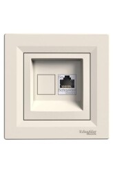 Schneider Electric EPH4300123, Asfora Krem Tekli RJ45 Data Prizi