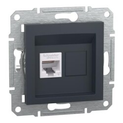 Schneider Electric EPH4700171, Asfora Antrasit Tekli RJ45 CAT.6 UTP Data Prizi