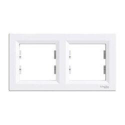 Schneider Electric EPH5800221, Asfora Beyaz İkili Yatay Çerçeve