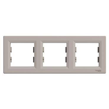 Schneider Electric EPH5800369, Asfora Bronz Üçlü Yatay Çerçeve  - 1
