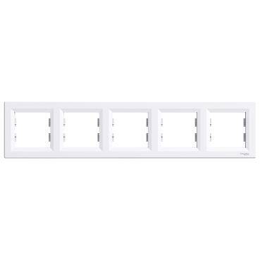 Schneider Electric EPH5800521, Asfora Beyaz 5li Yatay Çerçeve - 1