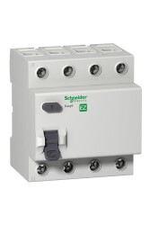 Schneider Electric EZ9R05463, 63 Amper, 30mA, Trifaze, Kaçak Akım Koruma Rölesi, 4 Kutuplu (3 Faz+Nötr), Tip AC