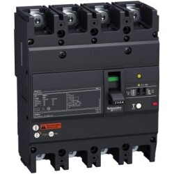 Schneider Electric EZCV250H4125, 125 Amper, 36 kA, 4 Kutuplu, Kaçak Akım Korumalı Kompakt Şalter, EZCV250H, TM125D Korumalı