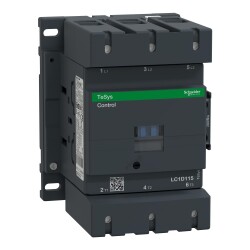 Schneider Electric LC1D115FD, 115 Amper, 55 kW, Güç Kontaktörü, 110 Volt DC, 3 Kutuplu, 1NA+1NK