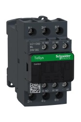 Schneider Electric LC1D32BL, 32 Amper, 15 kW, Güç Kontaktörü, 24 Volt DC, 3 Kutuplu, 1NA+1NK