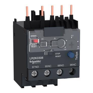 Schneider Electric LR2K0308, 1.8-2.6 Amper, Termik Röle, 1NO+1NC, Kontaktöre Direkt Montaja Uygun, LC1K ve LP1K Serisi İçin - 1