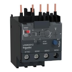 Schneider Electric LR2K0312, 3.7-5.5 Amper, Termik Röle, 1NO+1NC, Kontaktöre Direkt Montaja Uygun, LC1K ve LP1K Serisi İçin - Schneider