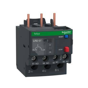 Schneider Electric  LRD07, 1.6-2.5 Amper, TeSys D Termik Röle, 1NO+1NC, LC1D09-D38 - 1
