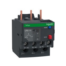 Schneider LRD10, 4-6 Amper, TeSys D Termik Röle, 1NO+1NC, LC1D09-D38