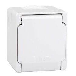 Schneider NML3100133 Nemliyer Gri Kapaklı Topraklı Priz