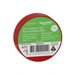 Schneider Thorsman İzole Bant -TEKLİ-19mm_20mt Kırmızı- 2420100