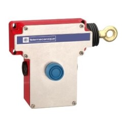 Telemecanique Sensors XY2CE1A250, a-durd ipli çekme anahtarı XY2CE - RH tarafı -1NK+1NA - koruyucu kapaklı bas düğ
