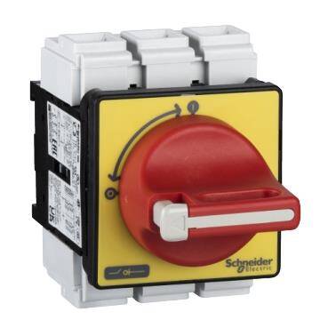 Schneider Electric VCF3, 63 Amper, 18.5 kW, Vario Emniyet Şalteri, 3 Kutuplu, Sarı-Kırmızı, 0-1(Aç-Kapa), 60-60 mm - 1