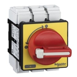 Schneider Elcetric VCF4, 80 Amper, 22 kW, Vario Emniyet Şalteri, 3 Kutuplu, Sarı-Kırmızı, 0-1(Aç-Kapa), 60x60 mm