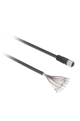 Telemecanique Sensor XZCPB44P14L5 5m 12 Pimli M12 Pur Xz Hazır Kablolu Konnektör - 1