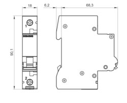 Siemens 5SL6132-6YA 1X32A 6kA B Serisi Otomatik Sigorta - 2