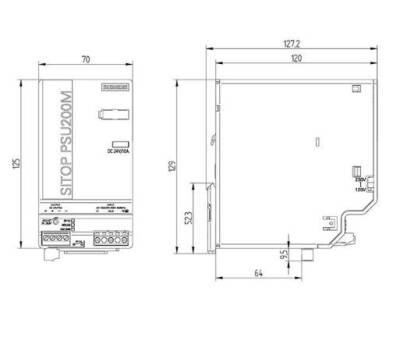 SIEMENS 6EP1334-3BA10, Sıtop Psu200m 24v Dc / 10a 1ac - 2