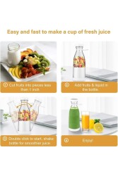 Taşınabilir 350 ML Blender, Smoothie Blender, Şarjlı Mini Meyve Karıştırıcı, Milkshake İşlevli - 7