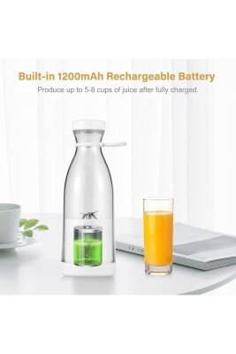 Taşınabilir 350 ML Blender, Smoothie Blender, Şarjlı Mini Meyve Karıştırıcı, Milkshake İşlevli - 8