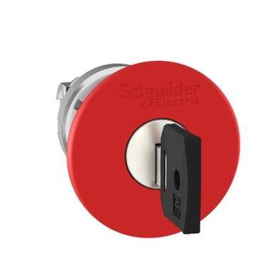 Schneider electric ZB4BS944, Harmony XB4, Acil durdurma başlığı, kapatma, metal, kırmızı mantar Ã˜40, Ã˜22, tetik mandallı anahtar açma - 1