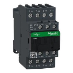 Schneider Electric LC1DT40BD, TeSys D kontaktör - 4P(4 NA) - AC-1 - <= 440 V 40 A - 24 V DC bobin
