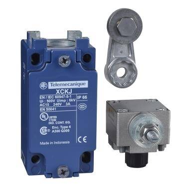 Telemecanique Sensors XCKJ10511H29, limit anahtarı XCKJ - termoplast makaralı manivl - 1NK+1NA - ani hareketli - M20 - 1