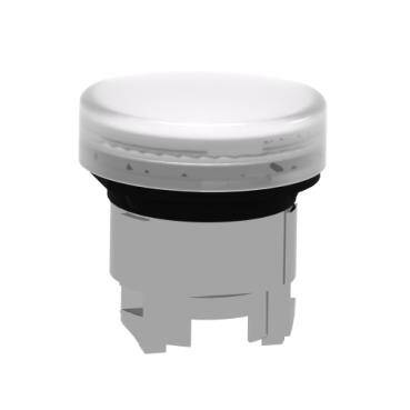 Schneider Electric ZB4BV013, Işıklı Buton için başlık, Harmony XB4, metal, beyaz, 22mm, Entegr. LED, düz lens - 2