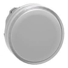 Schneider Electric ZB4BV013, Işıklı Buton için başlık, Harmony XB4, metal, beyaz, 22mm, Entegr. LED, düz lens - 1