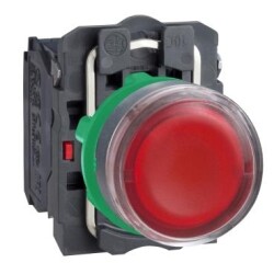 Schneider Electric XB5AW3465, kırmızı sıva altı eksiksiz ışıklı Buton 22 yaylı dönüş 1NA-1NK -250V