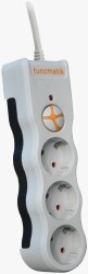 TUNÇMATİK TSK19009 ÜÇLÜ AKIM KORUMAKI PRİZ KABLOLU - BEYAZ - Tunçmatik