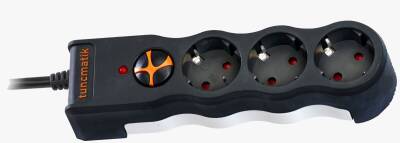 TUNÇMATİK TSK19010 ÜÇLÜ AKIM KORUMAKI PRİZ KABLOLU - SİYAH  - 2