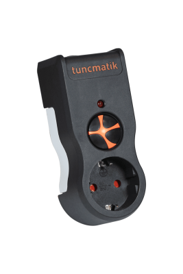 TUNÇMATİK TSK5079 TEKLİ AKIM KORUMALI PRİZ - SİYAH  - 1