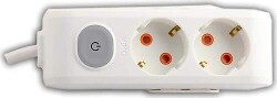 Viko 90117202, Multi-let Anahtarlı Topraklı 2'li 2 m Grup Priz(90117202)