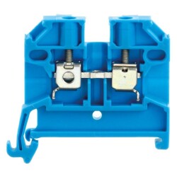 Weidmüller 0380480000, Geçiş terminal bloğu, Vida bağlantısı, mavi, 2,5 mm², 24 A, 800 V, Bağlantı sayısı: 2