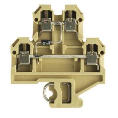 Weidmüller 0467460000, Geçiş terminal bloğu, Vida bağlantısı, bej / sarı, 4 mm², 32 A, 800 V, Bağlantı sayısı: 2 - 1