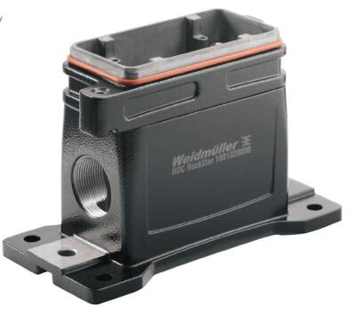 Weidmüller 1081320000, HDC muhafazaları, Boyut: 4, Koruma derecesi: IP69K, IP68 (takılı durumda), IP66 (takılı durumda), Taban muhafazası, Kelepçeleme boyunduruğu bağlantısı, Standart, Kablo girişlerinin boyutu: M 32 - 1