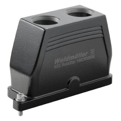 Weidmüller 1082950000, HDC muhafazaları, Boyut: 8, Koruma derecesi: IP66, IP68, IP69, takılı durumda, Fiş muhafazası, Kelepçeleme boyunduruğu bağlantısı, Standart, Kablo girişlerinin boyutu: M 40 - 1